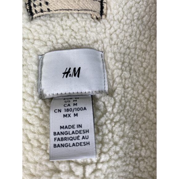 H&M Mens Teddy-Lined Jacket Medium - Picture 3 of 8